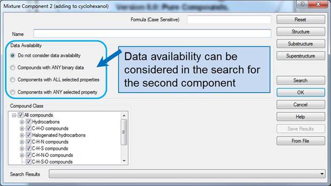 Data availibility requirements for second component can be changed using the data availability options.