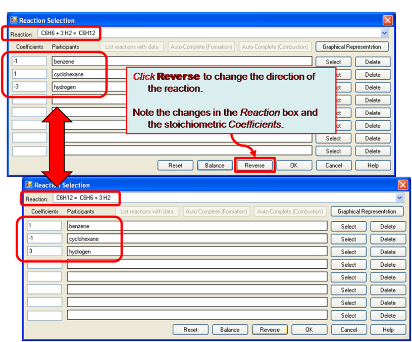 clicking the reverse button multiplies all coefficients by -1