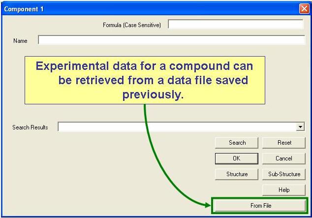 the From File button is located in the bottom right of the component selection form